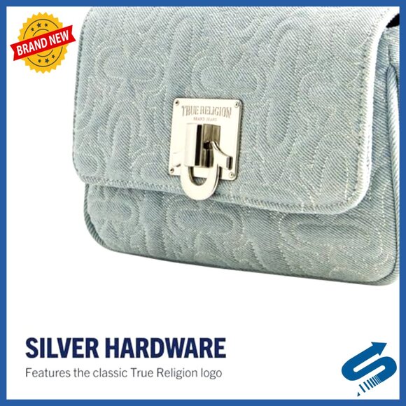 Mini Quilted Denim Shoulder Bag Vanity Case Purse Box Clutch  Quilted Denim Crossbody Bag with Adjustable Removable Strap